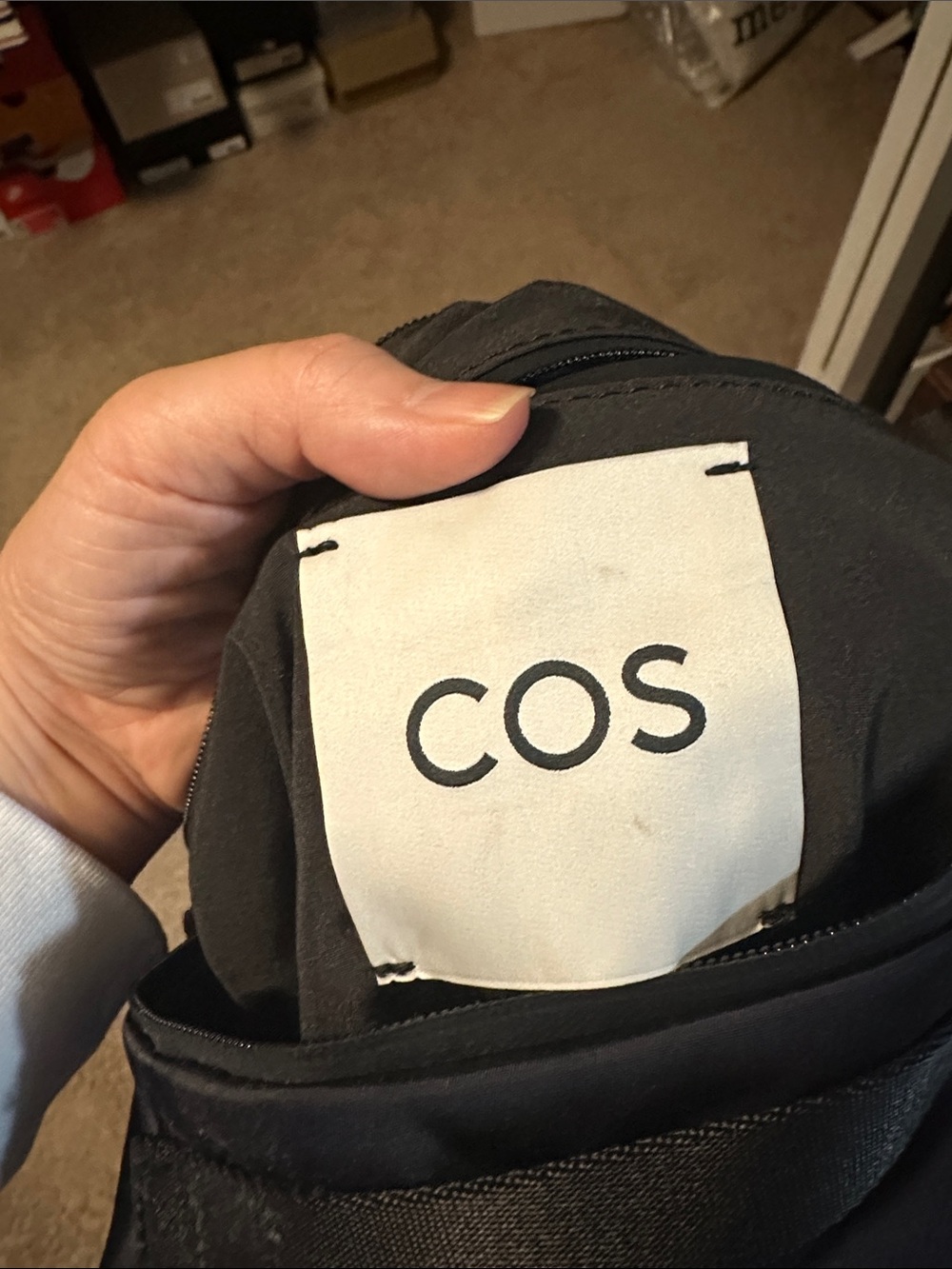 COS Blue Mini Crossbody Pouch with Logo Patch